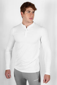 Vital Long Sleeve Henley - White - jargonlifestyle.com