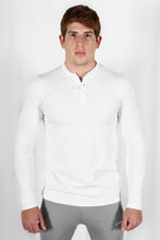 Load image into Gallery viewer, Vital Long Sleeve Henley - White - jargonlifestyle.com