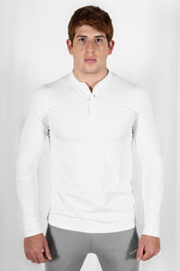 Vital Long Sleeve Henley - White - jargonlifestyle.com