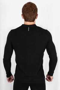 Vital Long Sleeve Henley - Black - jargonlifestyle.com