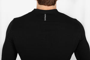 Vital Long Sleeve Henley - Black - jargonlifestyle.com