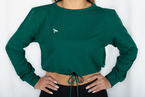 Active Long Sleeve Crop - Emerald - jargonlifestyle.com