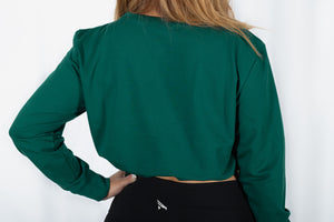 Active Long Sleeve Crop - Emerald - jargonlifestyle.com