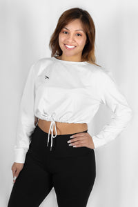 Active Long Sleeve Crop - Off White - jargonlifestyle.com