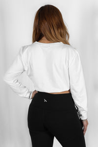 Active Long Sleeve Crop - Off White - jargonlifestyle.com