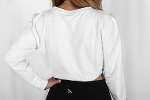 Active Long Sleeve Crop - Off White - jargonlifestyle.com