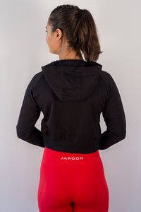 Classic Cropped Hoodie - Black - jargonlifestyle.com