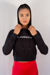 Classic Cropped Hoodie - Black - jargonlifestyle.com