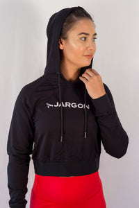 Classic Cropped Hoodie - Black - jargonlifestyle.com