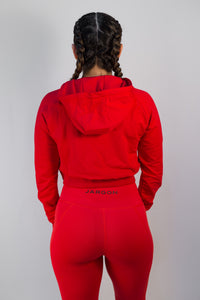 Classic Cropped Hoodie - Red - jargonlifestyle.com