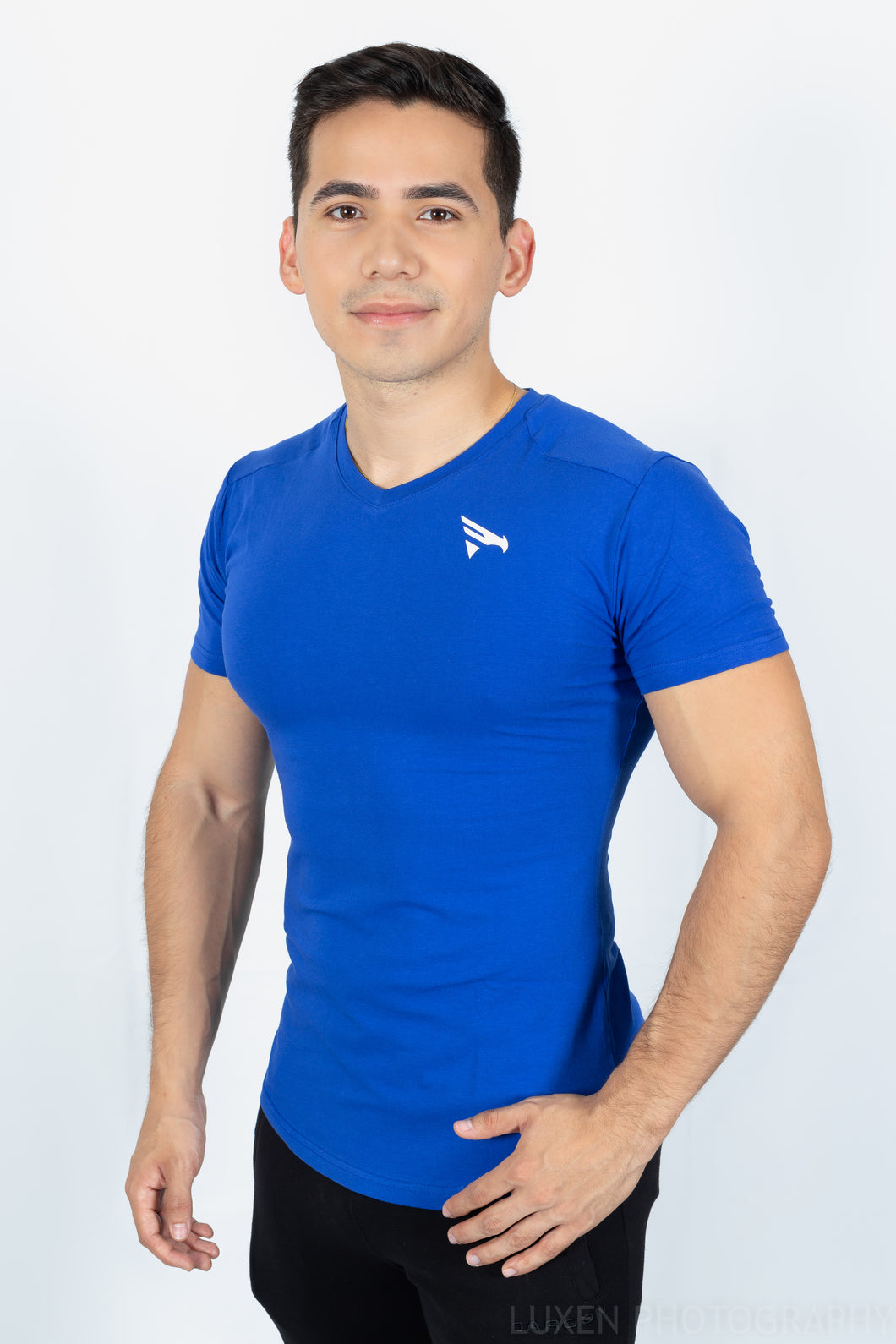 Proactive V-Neck Tee - Blue - jargonlifestyle.com