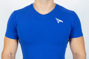 Proactive V-Neck Tee - Blue - jargonlifestyle.com